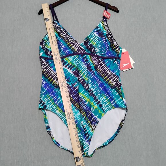 Speedo One Piece Swimsuit Women Plus Size 18 Contemporary Fit Soft Cups Lined - Picture 16 of 16